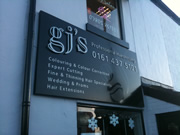 Example: Gjs Hairdressing Acrylic Stand Off Letters Cheadle Hu